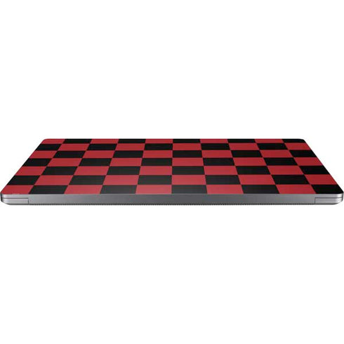 Red and Black Checkerboard Universal Laptop 16in (13 x 9.4in) Skin