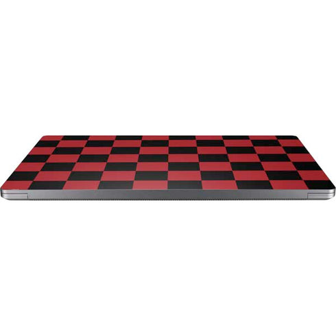 Red and Black Checkerboard Universal Laptop 17in (13.8 x 10in) Skin