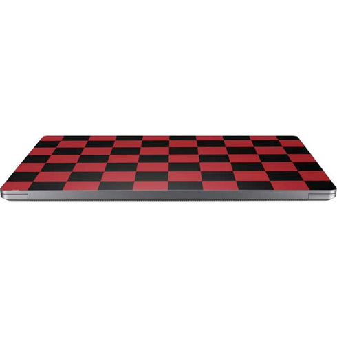Red and Black Checkerboard Universal Laptop 18in (14.6 x 10.6in) Skin