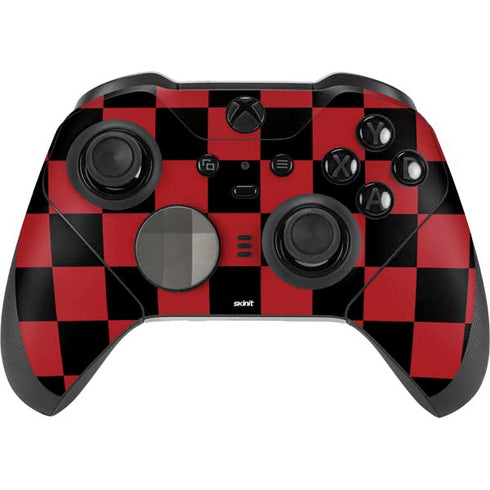 Red and Black Checkerboard Xbox Elite Wireless Controller Series 2 Skin