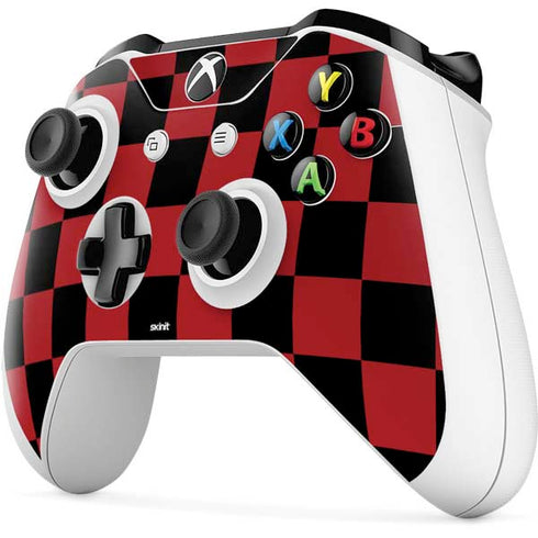 Red and Black Checkerboard Xbox One S All-Digital Edition Bundle Skin