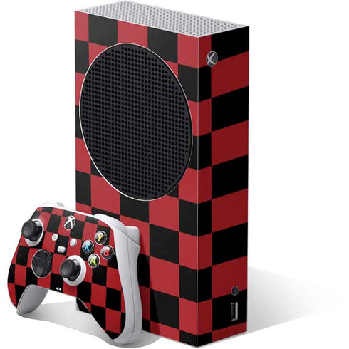 Red and Black Checkerboard Xbox Series S Skins