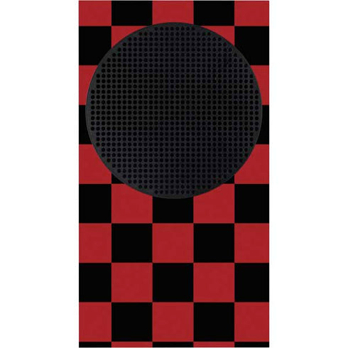 Red and Black Checkerboard Xbox Series S Console Skin