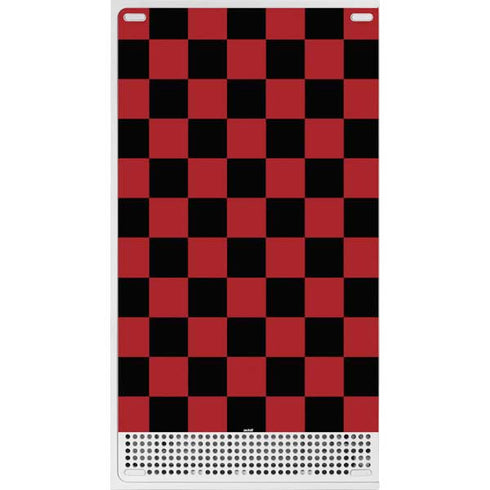 Red and Black Checkerboard Xbox Series S Console Skin