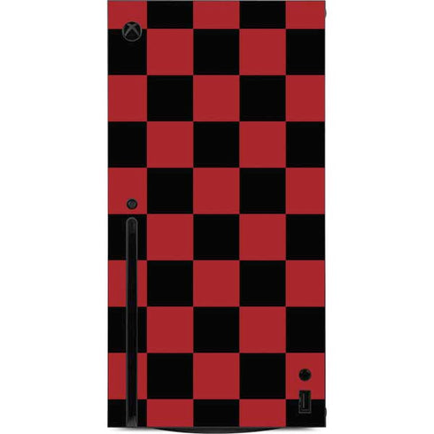 Red and Black Checkerboard Xbox Series X Console Skin