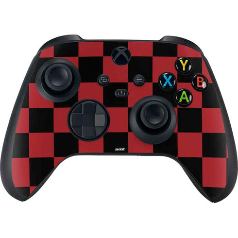 Red and Black Checkerboard Xbox Series X Controller Skin