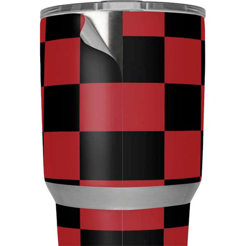 Red and Black Checkerboard Yeti 30oz Rambler Tumbler Skin