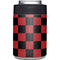 Red and Black Checkerboard Yeti Colster Can Insulator Skin