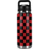 Red and Black Checkerboard YETI Rambler 26oz Bottle Skin
