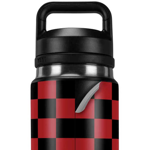 Red and Black Checkerboard YETI Rambler 26oz Bottle Skin