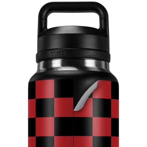 Red and Black Checkerboard YETI Rambler 36oz Bottle Skin