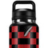 Red and Black Checkerboard YETI Rambler 36oz Bottle Skin