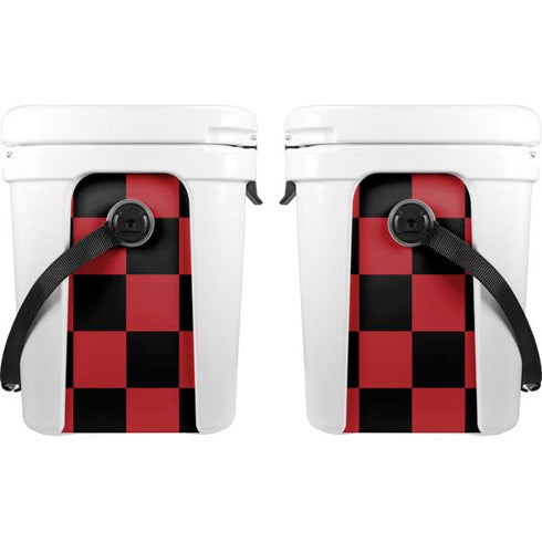 Red and Black Checkerboard YETI Roadie 24 Hard Cooler Skin