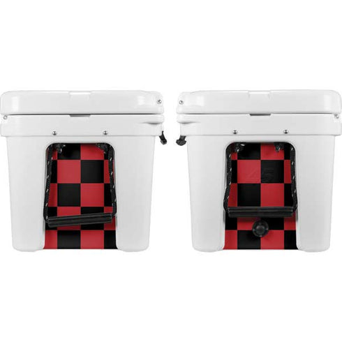 Red and Black Checkerboard YETI Tundra 45 Hard Cooler Skin