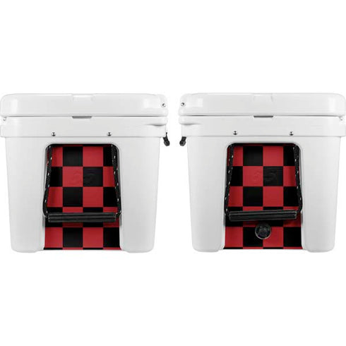 Red and Black Checkerboard YETI Tundra 65 Hard Cooler Skin