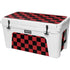 Red and Black Checkerboard YETI Tundra 75 Hard Cooler Skin