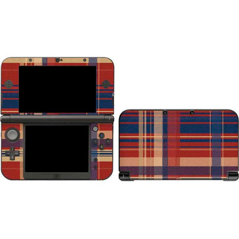 Red and Blue Plaid 3DS XL 2015 Skin