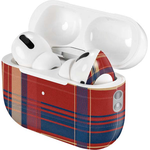 Red and Blue Plaid AirPods Pro 2nd Gen Skin