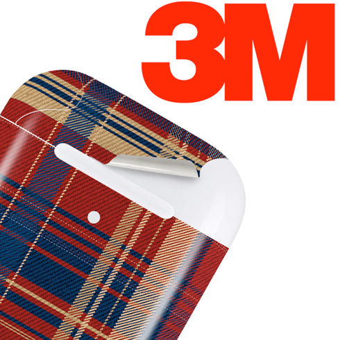 Red and Blue Plaid Apple AirPods 2 Skin