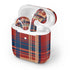 Red and Blue Plaid Apple AirPods 2 Skin