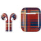 Red and Blue Plaid Apple AirPods Skin