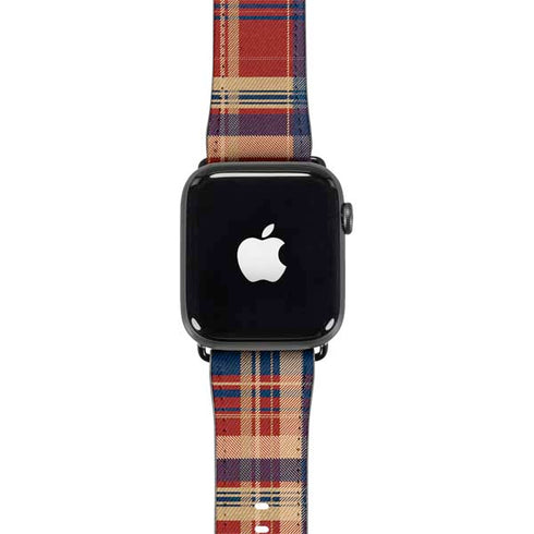 Red and Blue Plaid Apple Watch Band 42-44mm