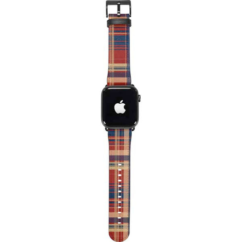 Red and Blue Plaid Apple Watch Band 38-40mm