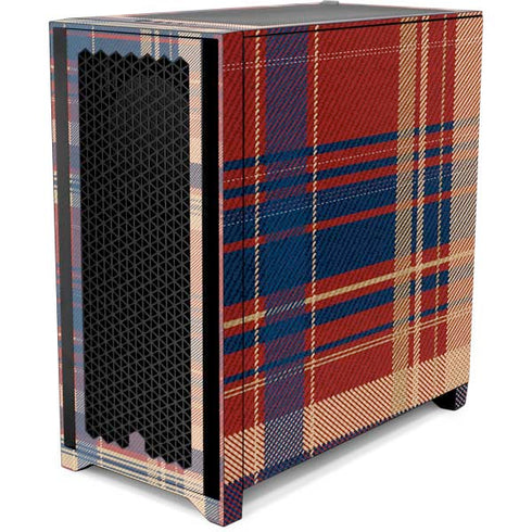 Red and Blue Plaid Corsair 4000D Tempered Glass Mid-Tower ATX Case Skin