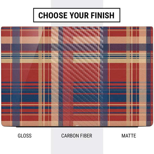 Red and Blue Plaid Dell Vostro Skin