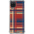 Red and Blue Plaid Galaxy A12 Clear Case