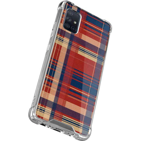 Red and Blue Plaid Galaxy A51 5G Clear Case