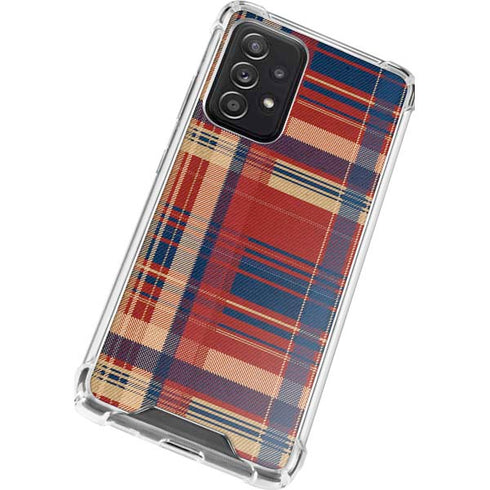 Red and Blue Plaid Galaxy A52 5G Clear Case
