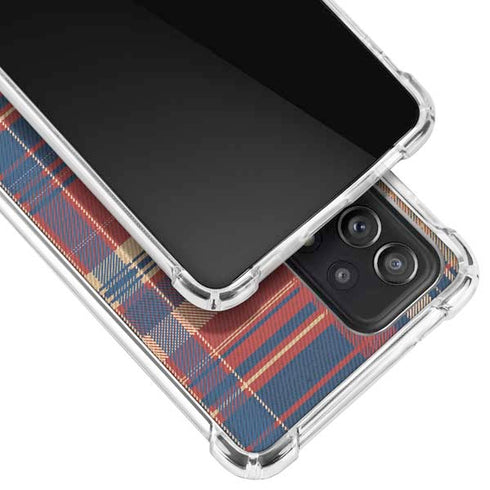 Red and Blue Plaid Galaxy A52 5G Clear Case