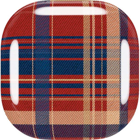 Red and Blue Plaid Galaxy Buds Live Skin