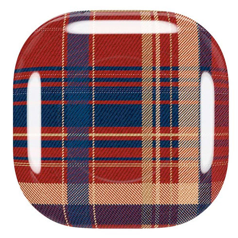 Red and Blue Plaid Galaxy Buds Live Skin