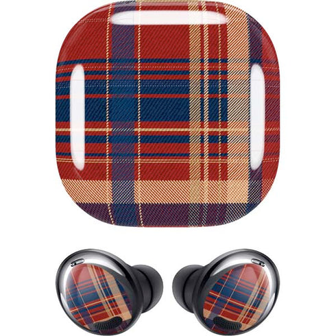 Red and Blue Plaid Galaxy Buds Pro Skin