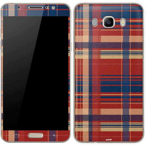 Red and Blue Plaid Galaxy J7 Skin