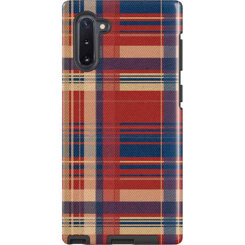 Red and Blue Plaid Galaxy Note 10 Pro Case