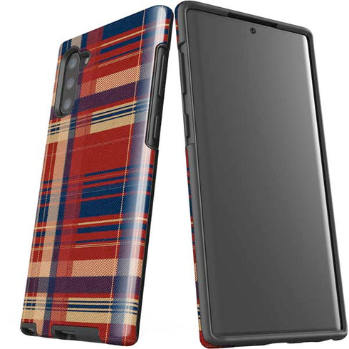 Red and Blue Plaid Galaxy Note 10 Pro Case