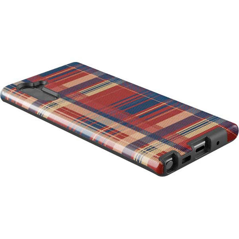 Red and Blue Plaid Galaxy Note 10 Pro Case