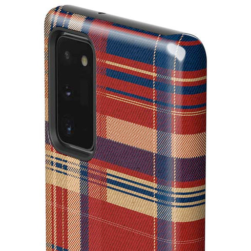 Red and Blue Plaid Galaxy Note20 5G Pro Case