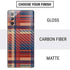 Red and Blue Plaid Galaxy Note20 5G Skin