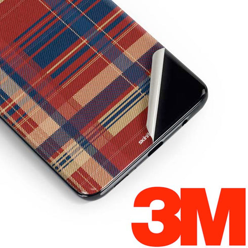 Red and Blue Plaid Galaxy S10 Plus Skin