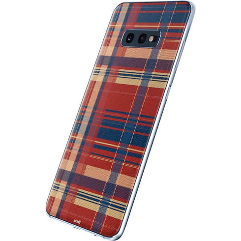 Red and Blue Plaid Galaxy S10e Skin