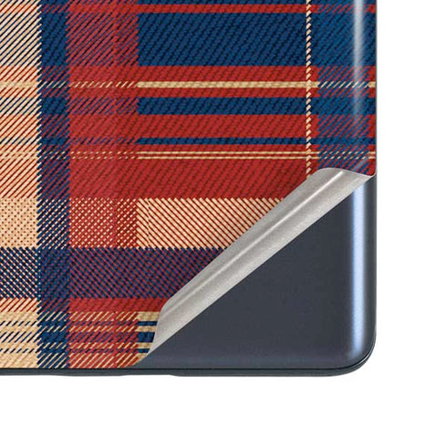 Red and Blue Plaid Galaxy S20 Fan Edition Skin