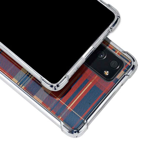 Red and Blue Plaid Galaxy S20 FE Clear Case