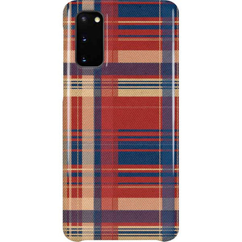 Red and Blue Plaid Galaxy S20 Lite Case