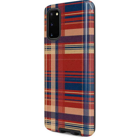 Red and Blue Plaid Galaxy S20 Pro Case