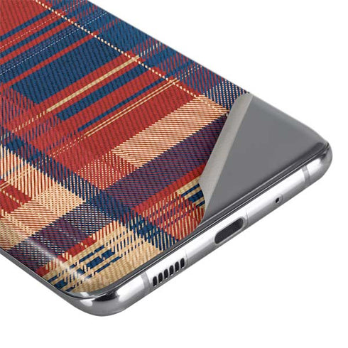 Red and Blue Plaid Galaxy S20 Skin