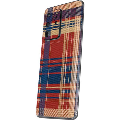 Red and Blue Plaid Galaxy S20 Ultra 5G Skin